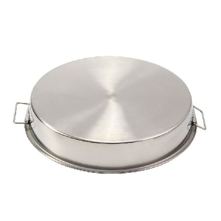 不锈钢圆盘 厨房食物容器 双拉手设计防烫手圆盘厂家直销批发