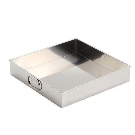 不锈钢加厚9寸方盒 双拉手设计防烫手带盖子方盘 厨房餐具批发